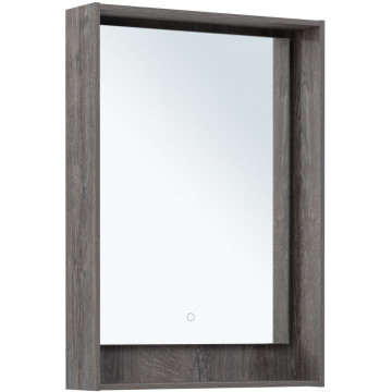 Зеркало Aquanet Милан 336393 60х80 с LED подсветкой дуб рошелье