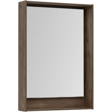 Зеркало Aquanet Милан 336398 60х80 с LED подсветкой дуб рустикальный