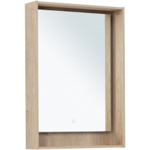 Зеркало Aquanet Милан 336403 60х80 с LED подсветкой дуб светлый