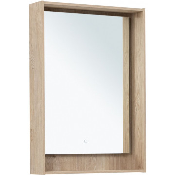 Зеркало Aquanet Милан 336403 60х80 с LED подсветкой дуб светлый
