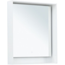 Зеркало Aquanet Милан 336391 70х80 с LED подсветкой белый глянец