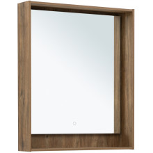 Зеркало Aquanet Милан 336399 70х80 с LED подсветкой дуб рустикальный