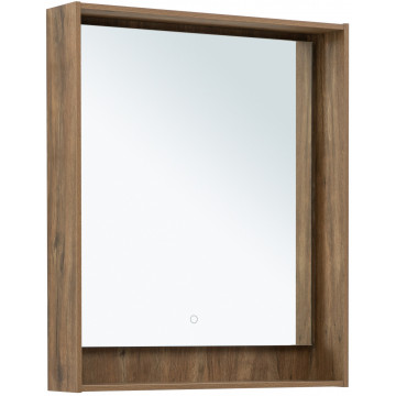 Зеркало Aquanet Милан 336399 70х80 с LED подсветкой дуб рустикальный