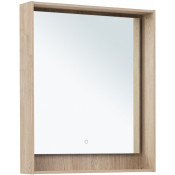 Зеркало Aquanet Милан 336404 70х80 с LED подсветкой дуб светлый