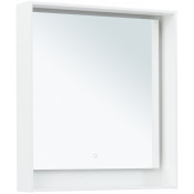 Зеркало Aquanet Милан 306384 80х80 с LED подсветкой белый глянец