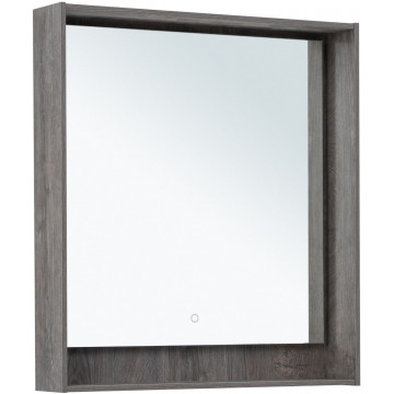 Зеркало Aquanet Милан 336395 80х80 с LED подсветкой дуб рошелье