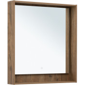 Зеркало Aquanet Милан 336400 80х80 с LED подсветкой дуб рустикальный