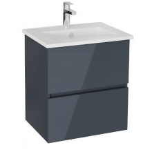 Тумба с раковиной VitrA Mia Plus Square 69729 60 антрацит глянцевый