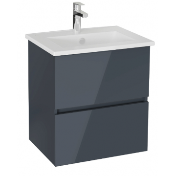 Тумба с раковиной VitrA Mia Plus Square 69729 60 антрацит глянцевый