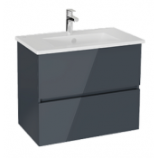 Тумба с раковиной VitrA Mia Plus Square 69741 80 антрацит глянцевый