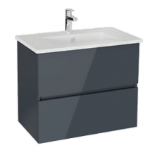 Тумба с раковиной VitrA Mia Plus Square 69741 80 антрацит глянцевый