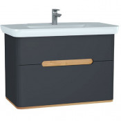 Тумба с раковиной VitrA Sento 60838 100 антрацит матовый