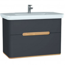 Тумба с раковиной VitrA Sento 60838 100 антрацит матовый