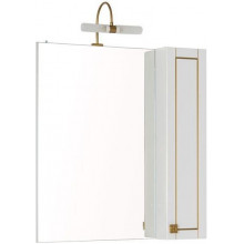 Зеркальный шкаф Aquanet Честер 186399 80 белый/патина золото