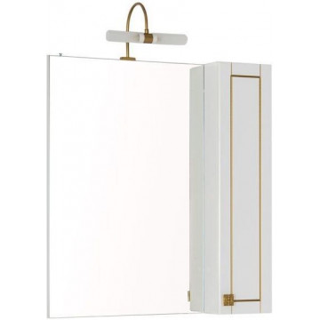 Зеркальный шкаф Aquanet Честер 186399 80 белый/патина золото