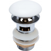 Донный клапан Aquanet 333928 белый матовый, с переливом