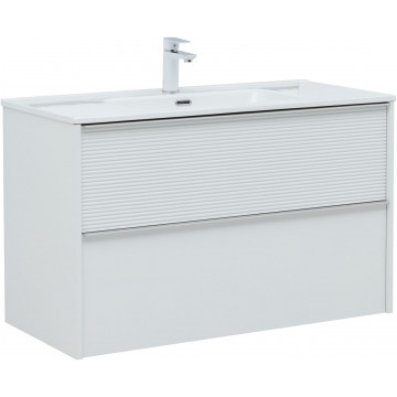 Тумба с раковиной Aquanet Вита 330474/254365 100 белый матовый