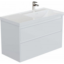 Тумба под раковину Aquanet Nova Lite 2.0 346312 100 R белый глянец