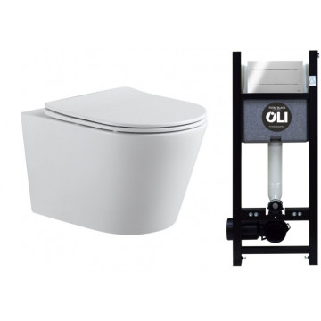 Унитаз с инсталляцией Aquanet Atago 2.0 W/886668SLOO 316706 белый