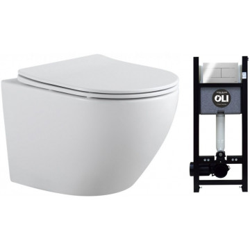 Унитаз с инсталляцией Aquanet Cetus 2.0 W/886668SLOO 316707 белый