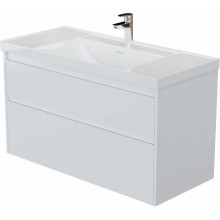 Тумба под раковину Aquanet Nova Lite 2.0 346314 110 белый глянец