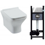 Унитаз с инсталляцией Aquanet Cube-W/886668SLOO 316709 белый