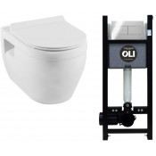 Унитаз с инсталляцией Aquanet Glide-W/886668SLOO 316710 белый