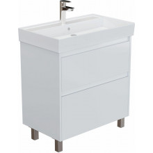 Тумба под раковину Aquanet Nova Lite 2.0 346336 60 белый глянец