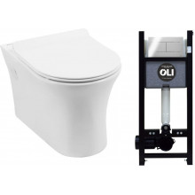 Унитаз с инсталляцией Aquanet Roll-W/886668SLOO 316711 белый