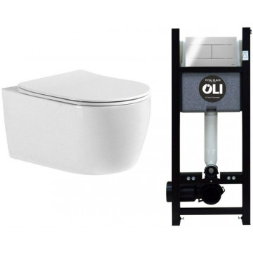 Унитаз с инсталляцией Aquanet SMART W/886668SLOO 316712 белый