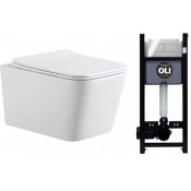 Унитаз с инсталляцией Aquanet Tavr 2.0 W/886668SLOO 316713 белый