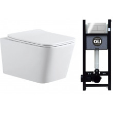 Унитаз с инсталляцией Aquanet Tavr 2.0 W/886668SLOO 316713 белый