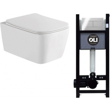 Унитаз с инсталляцией Aquanet TREND W/886668SLOO 316714 белый