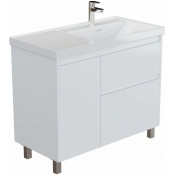 Тумба под раковину Aquanet Nova Lite 2.0 346338 90 R белый глянец