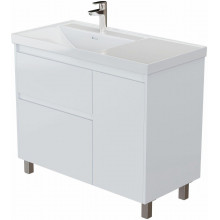 Тумба с раковиной Aquanet Nova Lite 2.0 346339/347438 90 L белый глянец