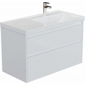 Тумба под раковину Aquanet Nova Lite 2.0 346310 90 R белый глянец