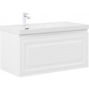 Тумба с раковиной Aquanet Агата 345483/347435 100 L белый сатин