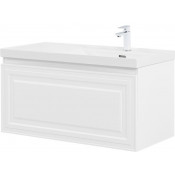 Тумба с раковиной Aquanet Агата 345483/347437 100 R белый сатин