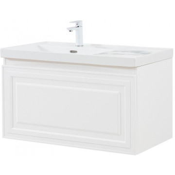 Тумба с раковиной Aquanet Агата 345482/347438 90 L белый сатин