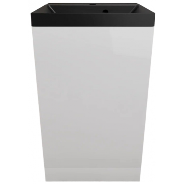 Тумба с раковиной Style Line Моно ЛС-00002449/СС-00002485 50 белый глянец