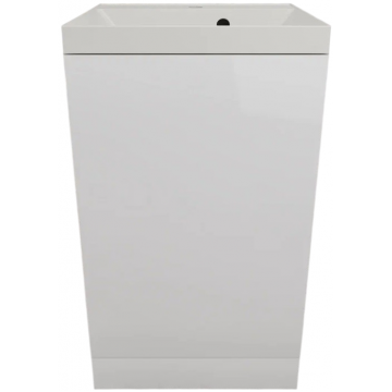 Тумба с раковиной Style Line Моно ЛС-00002449/СС-00002487 50 белый глянец