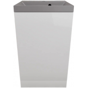 Тумба с раковиной Style Line Моно ЛС-00002449/СС-00002486 50 белый глянец