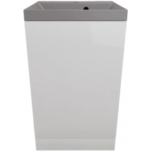 Тумба с раковиной Style Line Моно ЛС-00002449/СС-00002486 50 белый глянец