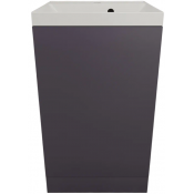 Тумба с раковиной Style Line Моно ЛС-00002451/СС-00002487 50 графит нубук