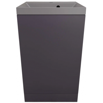 Тумба с раковиной Style Line Моно ЛС-00002451/СС-00002486 50 графит нубук