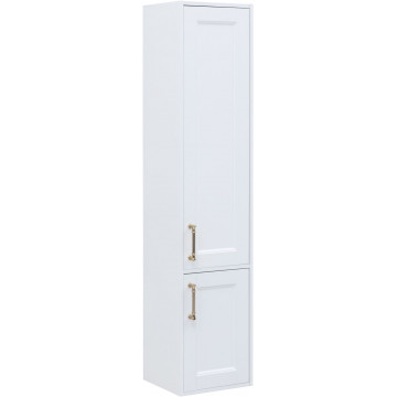 Шкаф-пенал Aquanet Бостон New 347184 35 правый белый сатин (ручки золото)