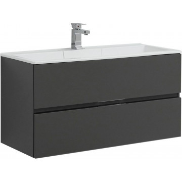 Тумба под раковину Aquanet Алвита 240112 100 серый антрацит