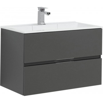 Тумба под раковину Aquanet Алвита 215120 80 серый антрацит