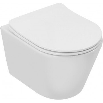 Унитаз подвесной Aquanet Atago 3.0 Tornado 348006 с сиденьем белый