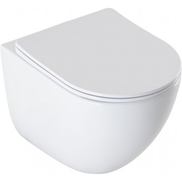 Унитаз подвесной Aquanet EcoVortex Tornado 348039 с сиденьем белый